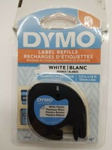 New Dymo LetraTag 1/2 in x 13 ft. White Plastic Refill Cartridge 91331 - $9.65
