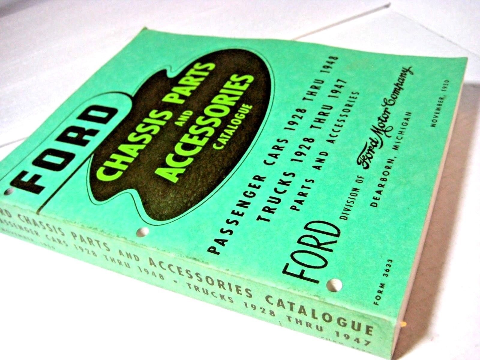 1928-1948 FORD CAR TRUCK CHASSIS PARTS CATALOG / ORIGINAL "GREEN BIBLE" - $112.50