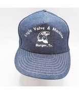 Mesh Snapback Trucker Farmer Hat Cap Eagle Valve &amp; Machine Borger Texas - $35.63
