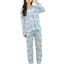 Black Temptation Cartoon Cotton Pajamas Set Long-Sleeved Sleepwear Comfo... - $41.11