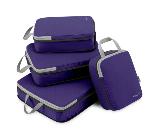 Gonex 4pcs/set Travel Suitcase Luggage Storage Bag Clothing Packing - Purple