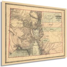 1862 Colorado Territory Map - Vintage Map of Colorado Wall Art - Old Colorado Ma - $34.99+