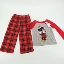 Disney Girls Minnie Mouse 2 Piece Pajamas 3T - £10.18 GBP