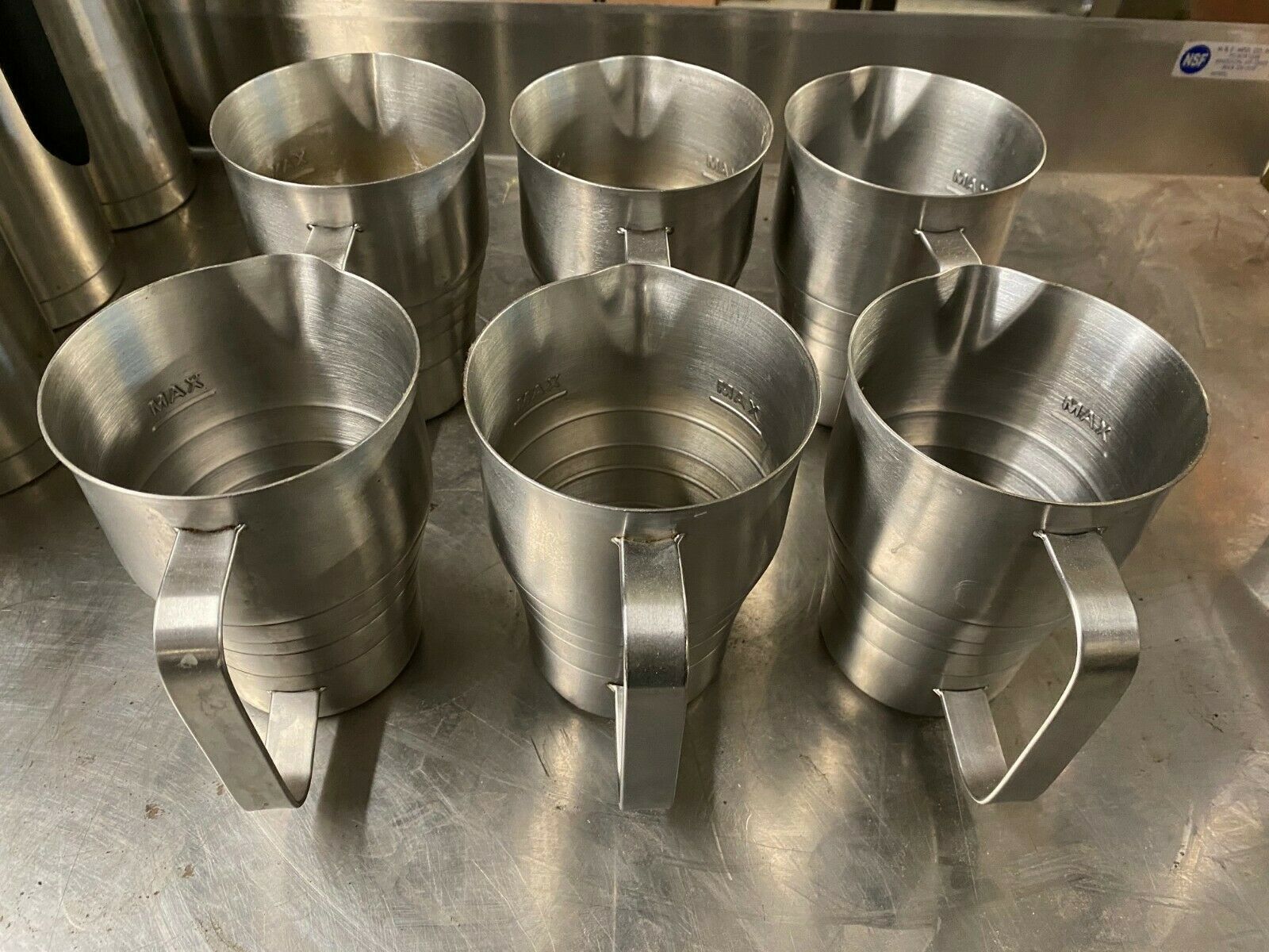 Set of 6 Stainless Steel XAM Starbucks Steaming Coffee Frothing