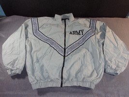 Us Army Ipfu Pt Physical Training Rain Snow Gray Jacket Reflective EXTRA-LARGE - $21.05