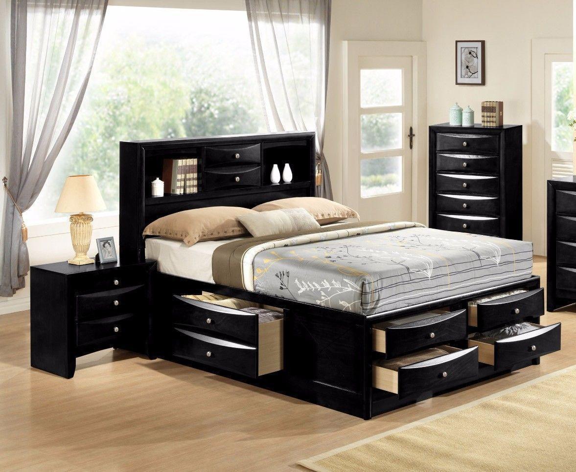 queen bedroom furniture set with storage