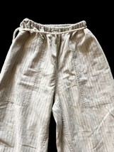 Vtg Women Stripe Issey Miyake Plantation Cotton Linen Capri Pants S Made Japan image 2