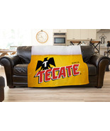 Tecate Beer Logo Fleece Blanket Ultra soft Gift  Cozy Comfort Blanket - $34.99+