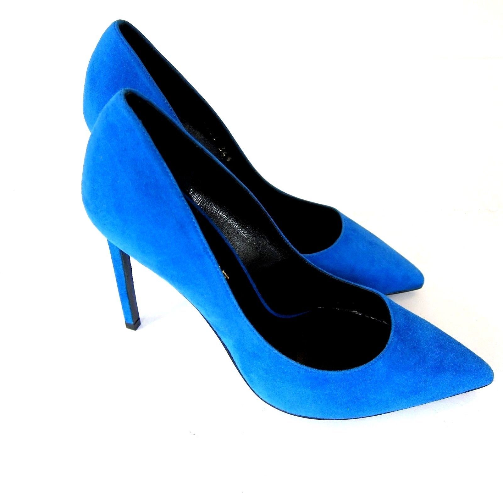 J-3325139 New Saint Laurent Electric Blue High Heels Pump Shoes Size US ...
