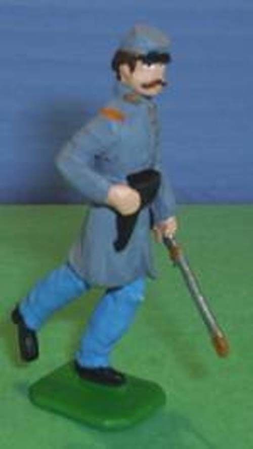 TOY SOLDIERS METAL AMERICAN CIVIL WAR  CONFEDERATE OFFICER MARCHING 54 MM 