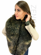 Unique Raccoon Fur Boa 63' (160cm) Saga Furs Stole Collar Big And Royal Scarf image 7
