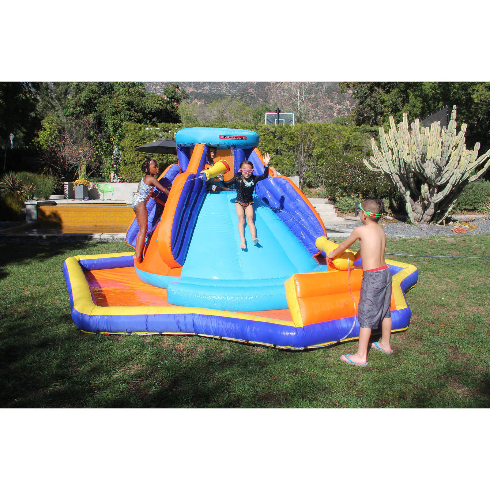 Inflatable Water Slide Splash Play Outdoor Party Climb ...