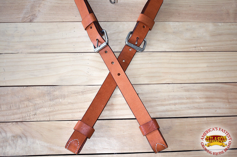 HILASON TAN WESTERN DRAFT SIZE SINGLE PLY LEATHER HORSE FLANK CINCH GIRTH Cinches