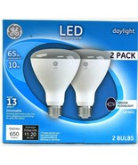 1 Box GE LED BR30 Daylight 10w Dimmable 650 Lumens Indoor Floodlight 2 C... - $17.99