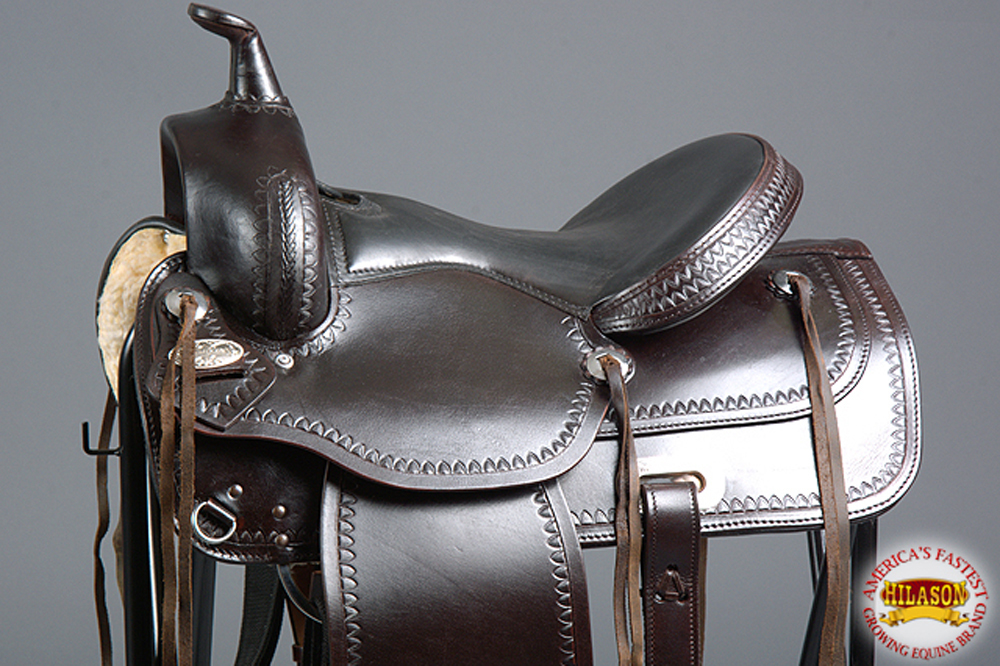 Hilason Western American Leather Draft Horse Saddle Trail Pleasure U