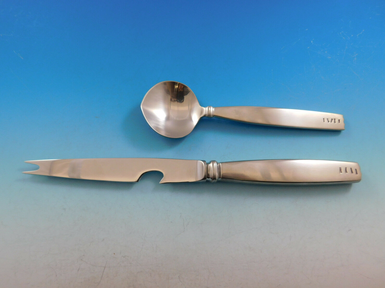 Mount Vernon By Lunt Sterling Silver Olive Spoon Pierced Long 7 38 Custom