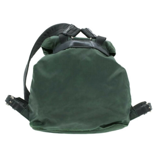 PRADA Nylon Backpack Green Auth 15073 Women's Bags & Handbags