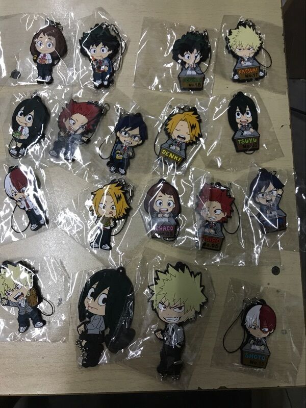 New Banpresto My Hero Academia Boku no Hero Akademia Rubber Strap Charm Keychain