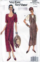 Misses&#39; DRESS, JUMPER &amp; TOP 1993 Vogue Pattern 8581 Size 8-10-12 - UNCUT - $12.00