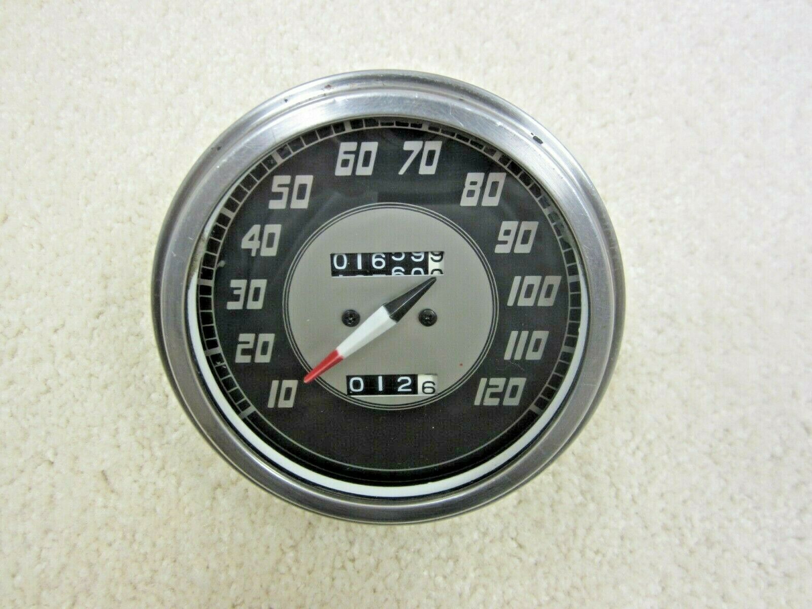 VINTAGE HARLEY DAVIDSON RED / WHITE / BLACK NEEDLE SPEEDOMETER 1660
