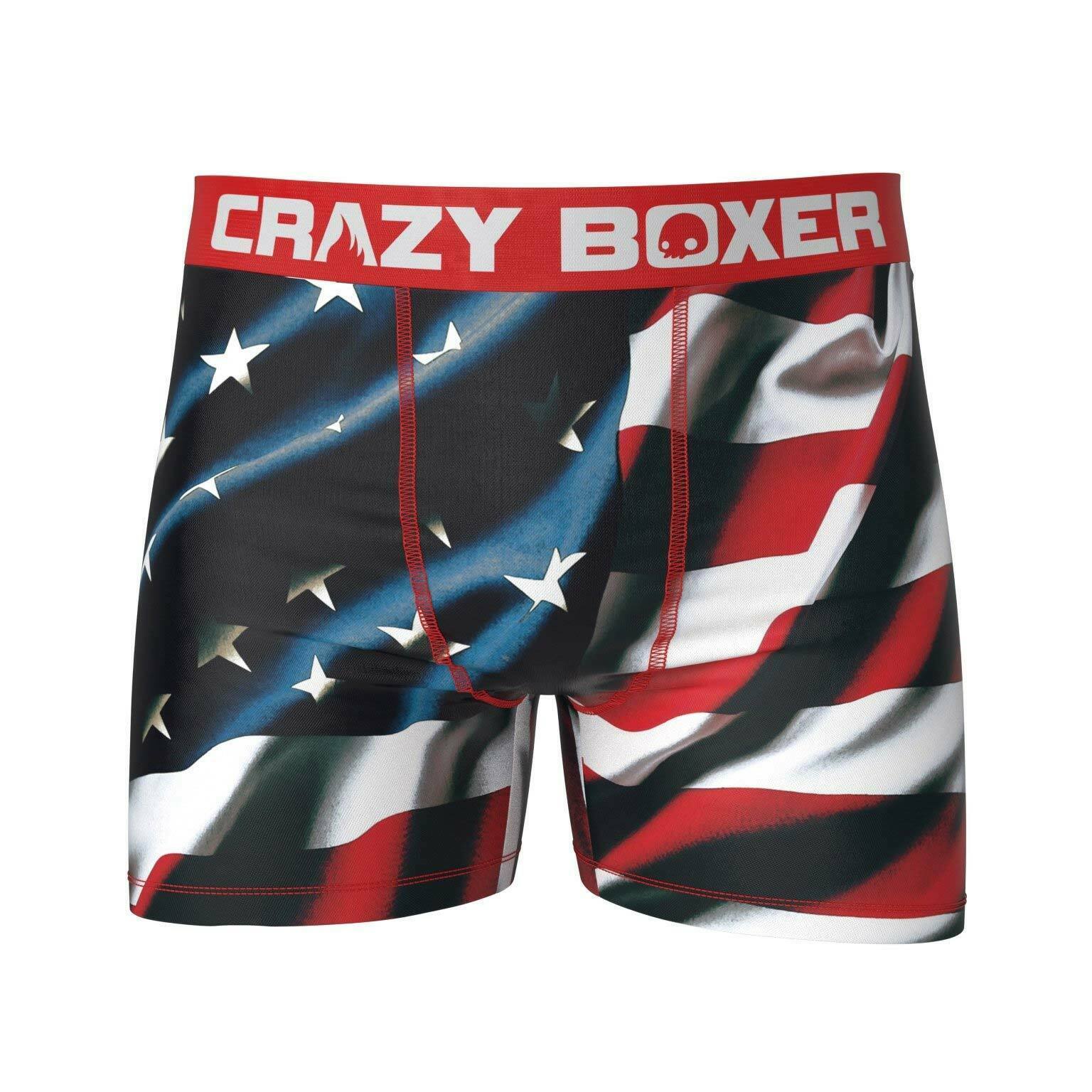 American Flag Patriotic Men's Underwear Boxer Briefs Red Swimwear