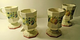Avon Sweet Country Harvest - Set of 4 Pedestal Mugs Fruit Cups - $5.93