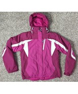 LL Bean Womens Small Ski Snowboard Winter Jacket Coat Pink Color Block H... - $33.73