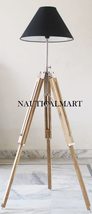 Marine Designer Royal Nautical Modern Teak Wood Tripod Floor Lamp Stand  image 2