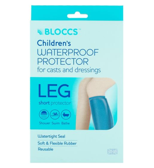 Bloccs Waterproof Protector for Casts and Dressings - Child Short Leg 10-14 | L