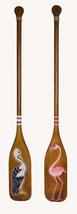Set Of 2 Nautical Oar Paddle With Flamingo And Pelican Wooden Wall Art Decor 40" - $59.34