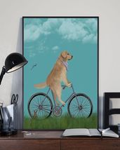 Cycling Retriever Vertical Art Canvas - $49.99