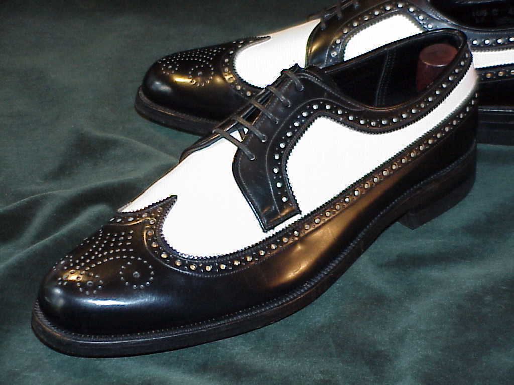 Black White Leather Oxfords Wingtip Brogue Handmade Lace Up Shoes For Men Dressformal 1668