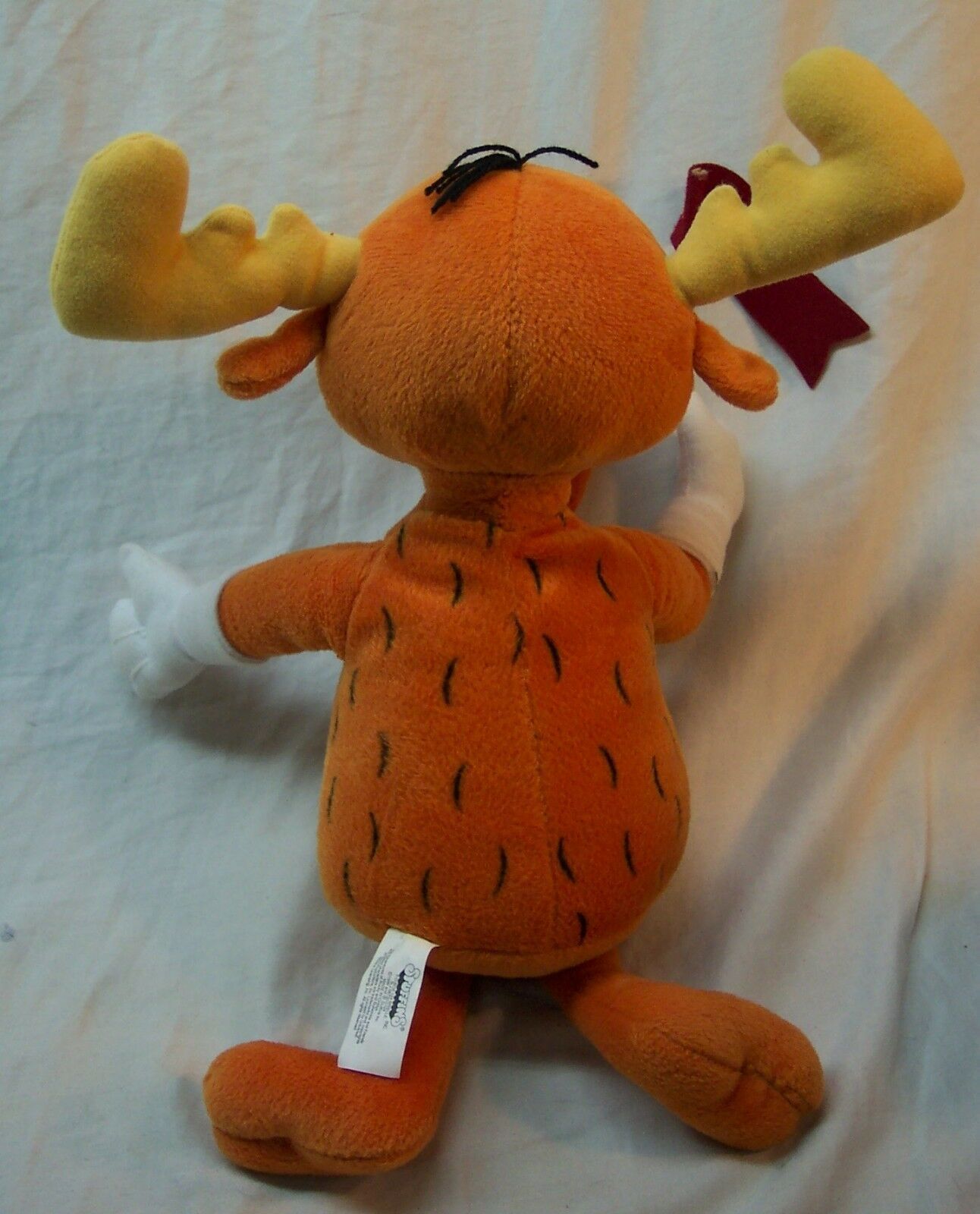 Rocky & BULLWINKLE MOOSE W WOSSAMOTTA U. FLAG 15 Plush STUFFED ANIMAL 