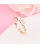 Rose Gold Plated Sparkling Herbarium Cluster Ring For Women  - $15.99