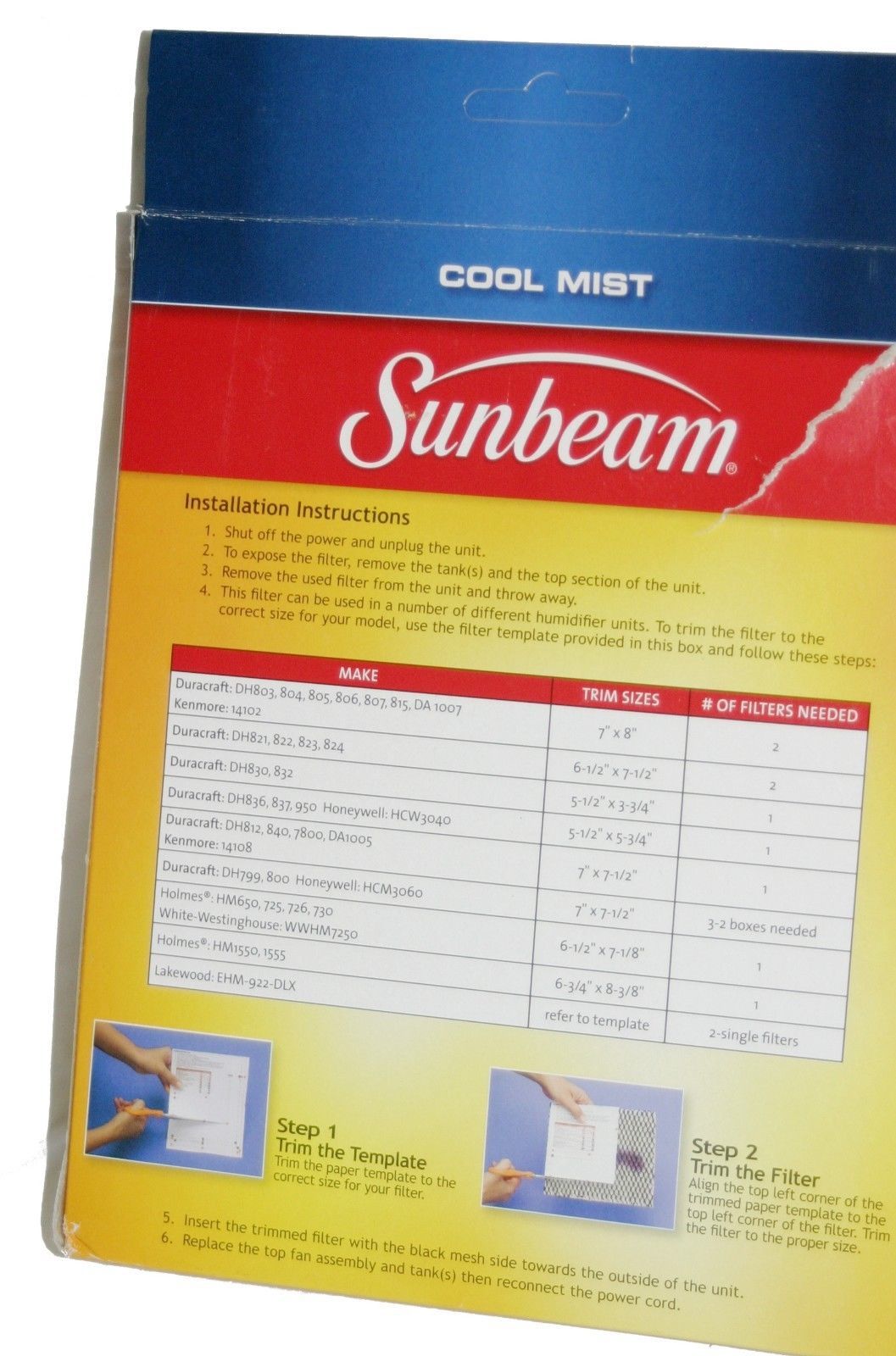 Sunbeam Universal Humidifier Filter And 50 Similar Items
