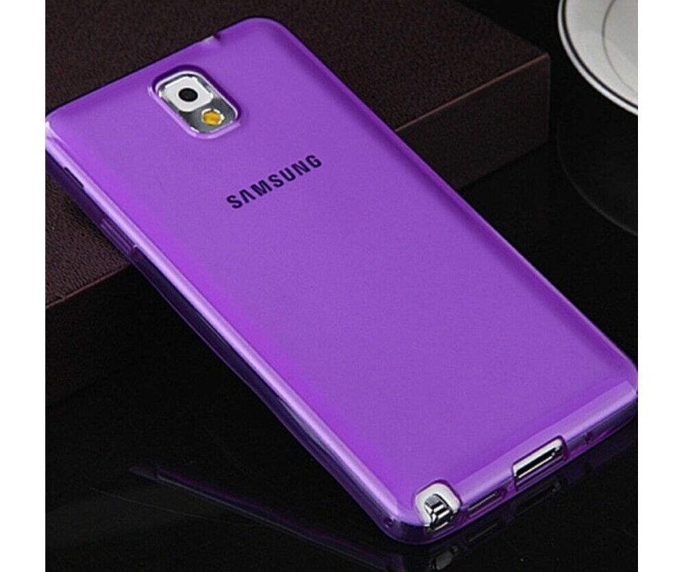 Primary image for Purple Slim Clear TPU Gel Soft Skin Case Cover For Samsung Galaxy Note 4 - Fast!