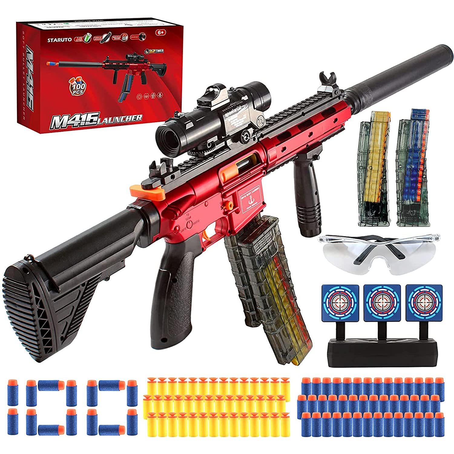 Automatic Toy Guns for Nerf Guns Automatic Toy Gun, M416 Auto-Manual Soft Toy Gu