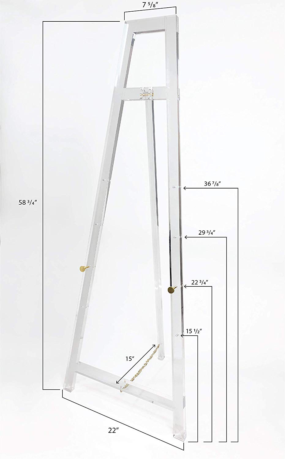 Designstyles Decorative Acrylic Easel Stand ? Adjustable Floor Display