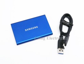 Samsung MU-PC500H T7 500GB External Gen 2 Portable Solid State Drive  - Blue image 1