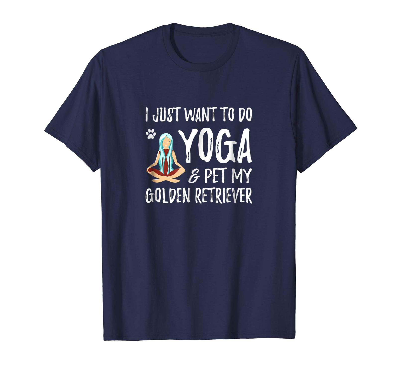 Dog Fashion - Yoga and Golden Retriever Shirt Funny Dog Mom Gift Idea Men
