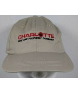 Charlotte Pipe &amp; Foundry Company  Baseball Hat Cap Adjustable  Khaki NOS - $5.99