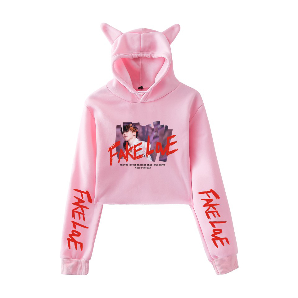 bts love yourself sweatshirt pink