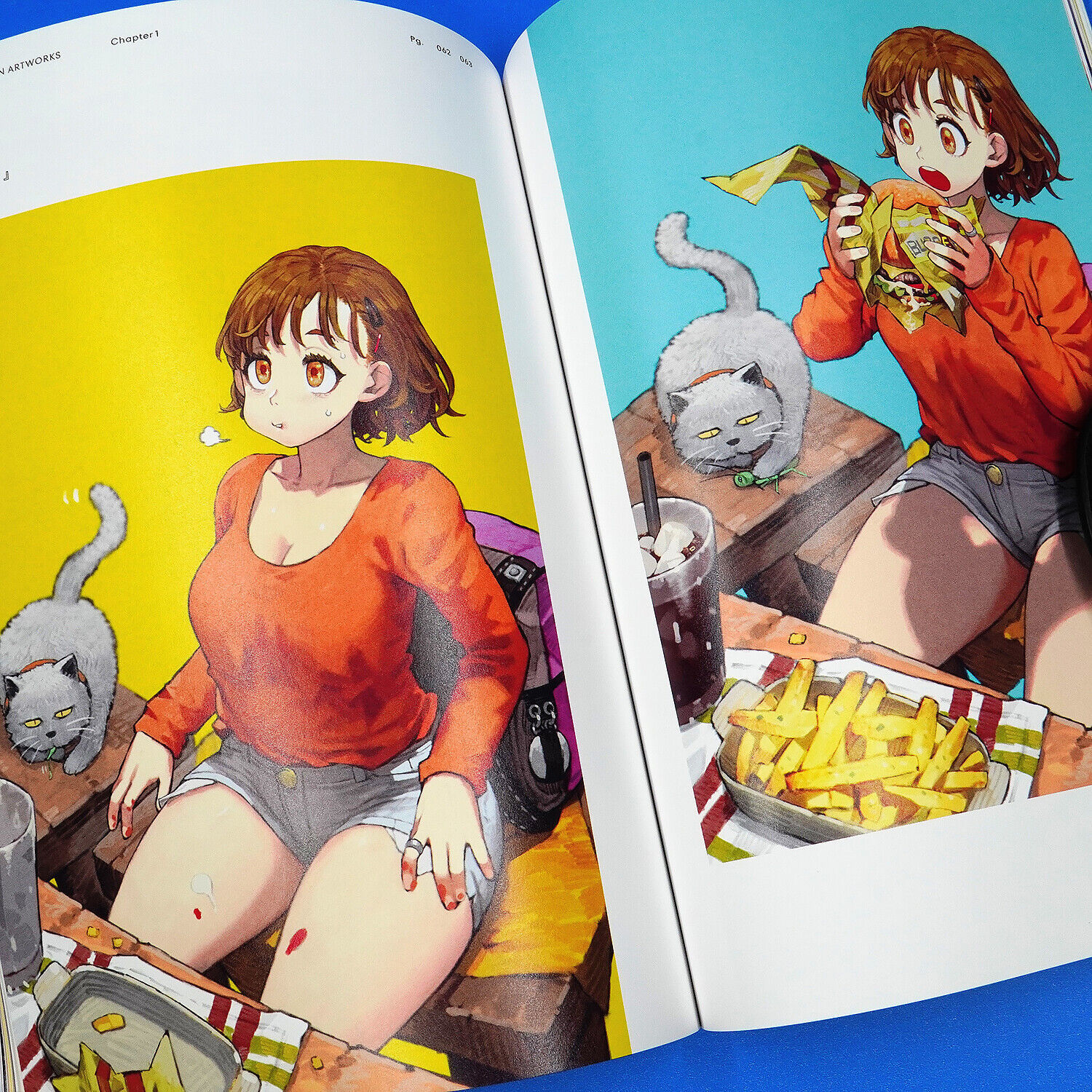TABEGIRL Jun Art Works Illustration Book Of Sexy Anime Girls Eating 