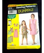Simplicity For Dummies pattern 2378 Childs Girls Dress Top Bolero Shorts... - $4.04
