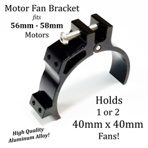 RCP Xtreme Cool Fan Mount Bracket 56mm-58mm Diameter Motors 40mm Fans Black - $16.99