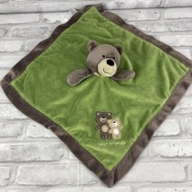 Carters Green Best Friends Teddy Bear Blanket Lovey Infant Baby Plush - $14.21