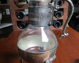 Eton Vintage Silverplate & Glass Tea Coffee Carafe,STAND LABEL ORIGINAL