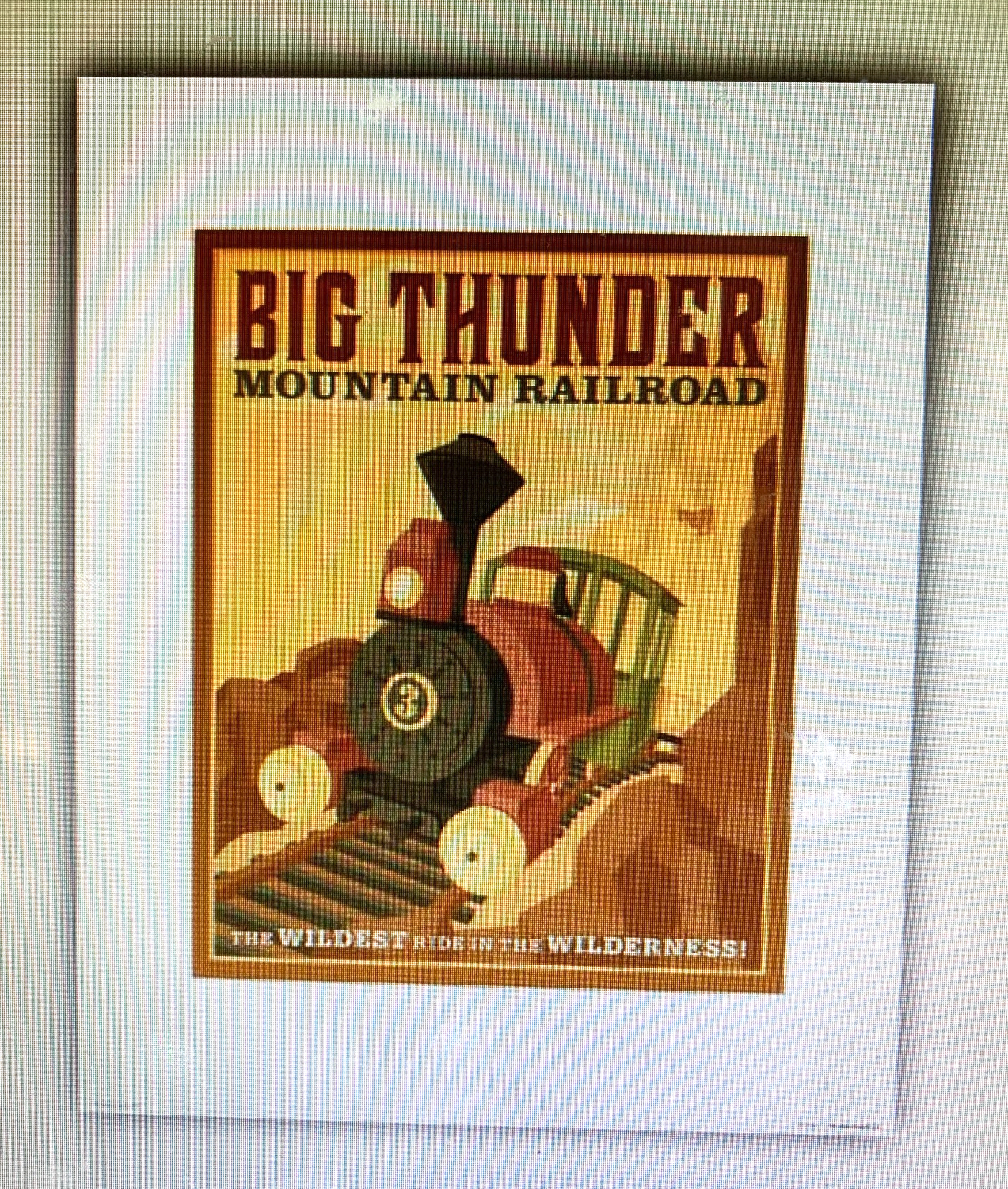 Disney Parks Big Thunder Mountain Attraction Poster Art Print 16 x 20 ...