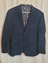 Mens Ralph Lauren Navy Blue Corduroy Blazer Suit Jacket 48R - $34.64