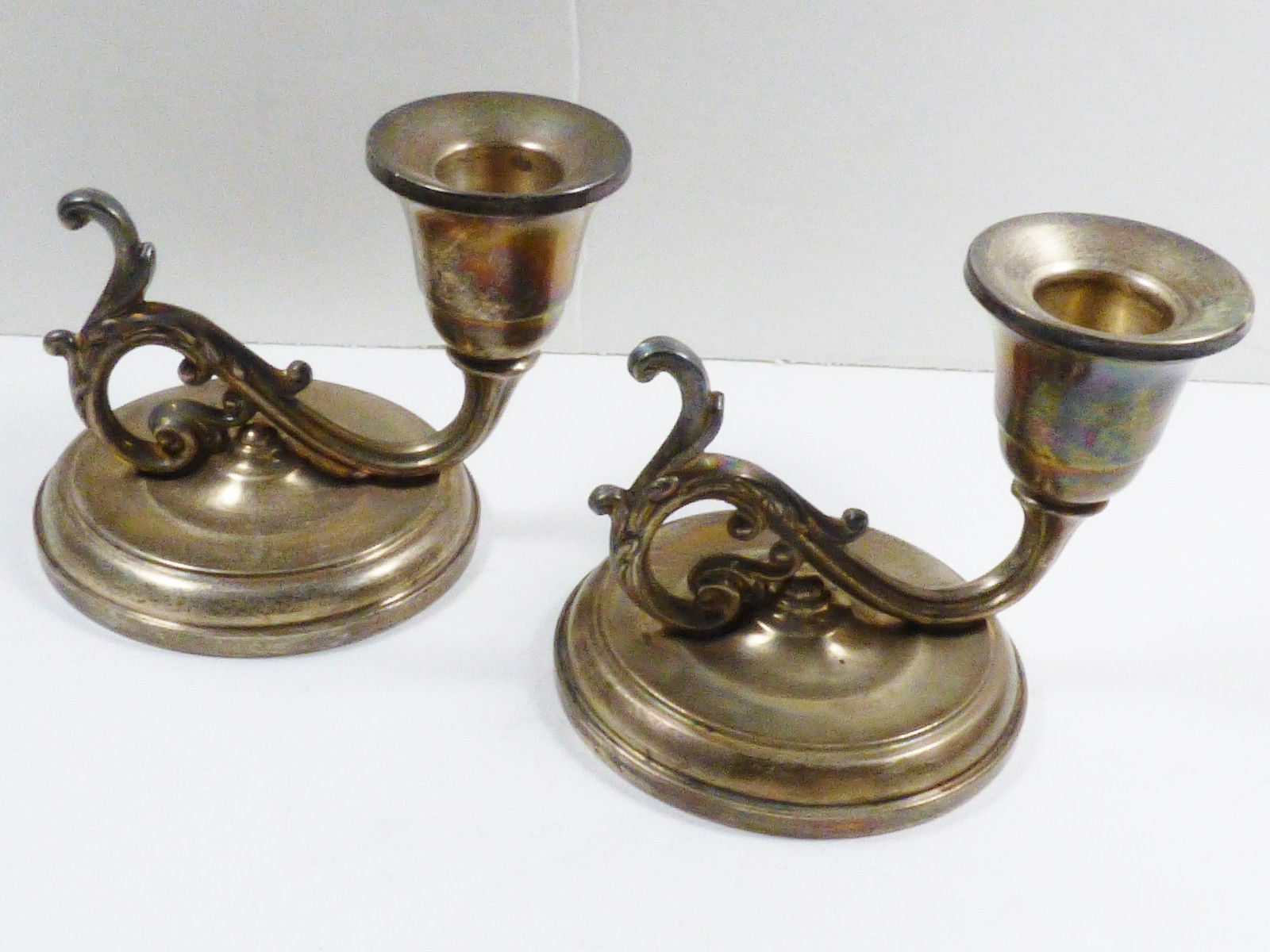 VTG FISHER Sterling Silver weighted Candlestick Candle Holders set of 2